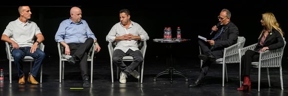 מימין: אסף בנאי, איתן ויצמן, ואודי תייר / צילום: עמי ארליך